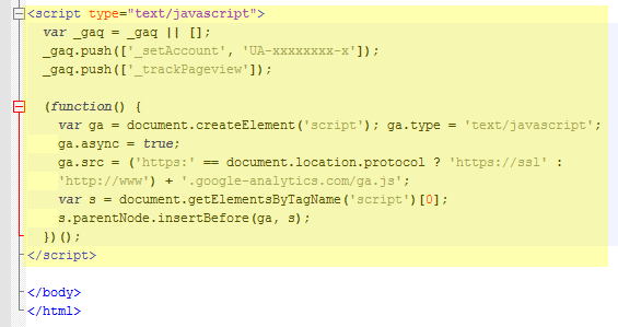 Adding Google Analytics Script